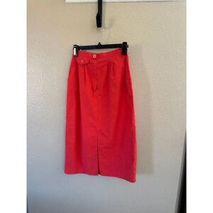 Vintage Tattoo of California‎ Women's Red Long Skirt, vintage skirt, red skirt